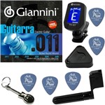 Ficha técnica e caractérísticas do produto Giannini GEEGST11 Nickel Wound Cordas de Guitarra 011 049 + Kit de Acessórios IZ2