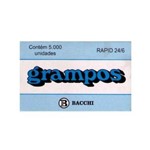 Ficha técnica e caractérísticas do produto Grampo 24/6 Galvanizado Rapid Cx.C/5000 Bacchi