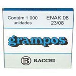 Ficha técnica e caractérísticas do produto Grampo para Grampeador 23/8 Galvanizado 1000 Grampos - Bacchi