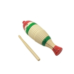 Ficha técnica e caractérísticas do produto Guiro madeira colorido percussão Guiro com Mallet Musical Instrumento de percussão para crianças Toy Crianças Gostar