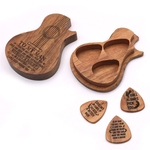 Ficha técnica e caractérísticas do produto Guitar pick Suit guitarra de madeira Escolhas Caso delicado picaretas da guitarra guitarra Acessórios Guitar Picks