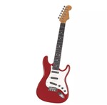 Ficha técnica e caractérísticas do produto Guitarra Brinquedo Infantil Elétrica C/som Corda de Aço Vermelha - Art Brink