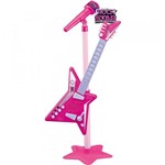 Guitarra com Microfone Rock Star Rosa com Som - Original - Zoop Toys