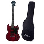 Guitarra Detroit Shelter Det305Gb Wr Vermelha Captação Dupla Bag
