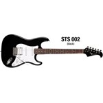Ficha técnica e caractérísticas do produto Guitarra Eagle Strato Sts002 Bk