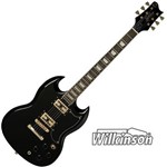 Ficha técnica e caractérísticas do produto Guitarra Elétrica Gsd180g Bk Classic Preta Golden Cap. Wilkinson