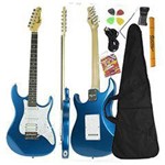 Ficha técnica e caractérísticas do produto Guitarra Elétrica MBL Metallic Blue Tagima TG-520 + Acessórios