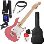 Ficha técnica e caractérísticas do produto Guitarra Eletrica Phx Infantil Criança Jr Ist Pink Rosa