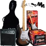 Guitarra Elétrica Sunburst com Amplificador Skp