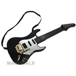 Ficha técnica e caractérísticas do produto Guitarra Eletrônica Infantil Instrumento Musical Criança - Preta DT8 123