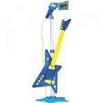 Ficha técnica e caractérísticas do produto Guitarra Eletrônica Infantil Rock Star C/ Microfone Som Azul - Zoop Toys