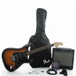 Ficha técnica e caractérísticas do produto Guitarra Fender - Squier Affinity Strat Hss Frontman 15 - Brown Sunburst
