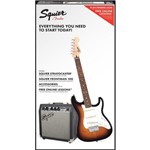 Ficha técnica e caractérísticas do produto Guitarra Fender - Squier Affinity Strat Short Scale Frontman SQ10 - Brown Sunburst - Fender Squier