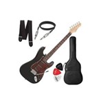 Ficha técnica e caractérísticas do produto Guitarra Giannini Strato 3 Singles G100 Preta e Vinho + Bag