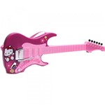 Guitarra Hello Kitty - Superestrela do Rock Roxa com Rosa - DTC