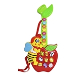 Guitarra Infantil Com Piano E Teclado Abelha Animais Dm Toys