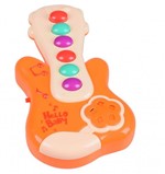 Ficha técnica e caractérísticas do produto Guitarra Infantil de Brinquedo Musical para Bebê 18 Meses Laranja e Amarelo - Company Kids