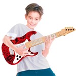 Ficha técnica e caractérísticas do produto Guitarra Infantil Elétrica Show com Luz - Vermelha - Toyng