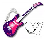 Ficha técnica e caractérísticas do produto Guitarra Infantil Eletrônica Infantil Com Mixagem Roxo Unik