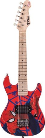 Ficha técnica e caractérísticas do produto Guitarra Infantil Marvel Spider MAN Homen ARANHA KIDS GMS-K1 - eu Quero Eletro