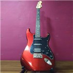 Guitarra Infantil Strato JR Vermelho Metálico com Escudo Preto e Captação 1 Humbucker 2 Single - PHX