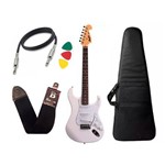 Ficha técnica e caractérísticas do produto Guitarra Mod Fender Tagima Memphis Mg32 Branco Capa Cabo
