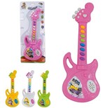 Guitarra Musical Infantil Baby Brinca Bebe Colors a Pilha na Cartela - Wellmix