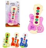 Ficha técnica e caractérísticas do produto Guitarra Musical Infantil Baby Colors a Pilha na Cartela - Oem