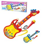 Ficha técnica e caractérísticas do produto Guitarra Musical Infantil com Microfone e Luz a Pilha Colors - Dm Brasil