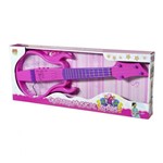 Ficha técnica e caractérísticas do produto Guitarra Musical Infantil de Brinquedo com Luzes e Sons Meninas Rosa - Dm Toys