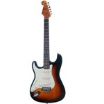 Ficha técnica e caractérísticas do produto Guitarra para Canhoto Stratocaster SX SST62 com Bag - Sunburst