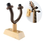 Ficha técnica e caractérísticas do produto Guitarra parede de madeira Hanger Stand Holder Fit cremalheira gancho para a guitarra Violino Ukulele