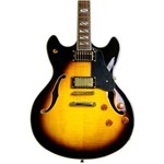 Ficha técnica e caractérísticas do produto Guitarra Semi Acustica C/ Case Sunburst Hb35tscase
