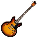 Ficha técnica e caractérísticas do produto Guitarra Semi-acústica Hg289 Sb Sunburst Hofma Cap. Wilkinson