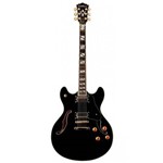Ficha técnica e caractérísticas do produto Guitarra Semi Acústica Preta com Case - Hb35b (case) - Washburn