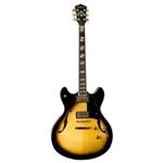 Ficha técnica e caractérísticas do produto Guitarra Semi Acústica Tobacco Sunburst - Hb35ts - com Case - Washburn