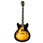 Ficha técnica e caractérísticas do produto Guitarra Semi Acústica Washburn HB35TS Tobacco Sunburst com Case