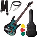 Ficha técnica e caractérísticas do produto Guitarra Strato Phx Marvel Venom GMV-1 Capa Cabo e Correia