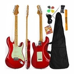Ficha técnica e caractérísticas do produto Guitarra Stratocaster Vermelho Metálico Woodstock Tagima TG 530 MR + Acessórios