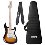 Ficha técnica e caractérísticas do produto Guitarra Strinberg STS100 Stratocaster Sunburst + Capa + Correia