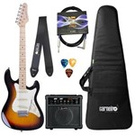 Guitarra Strinberg STS100 Stratocaster Sunburst Kit Completo