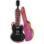 Guitarra Sx - Modelo Sg Standard C/ Case de Luxo - Cor Preta