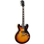 Ficha técnica e caractérísticas do produto Guitarra Tagima Blues 3000 Semi-Acústica com Case - Vintage Sunburst