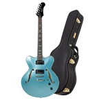 Ficha técnica e caractérísticas do produto Guitarra Tagima Seattle Semi-acústica Azul com Case