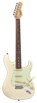 Ficha técnica e caractérísticas do produto Guitarra Tagima T-635 Classic Branco Vintage Escala Escura Escudo Mint Green