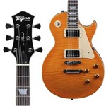 Ficha técnica e caractérísticas do produto Guitarra Tagima Tlp Flamed Les Paul com Case - Amber Transparente