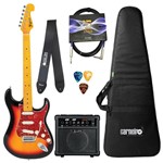 Ficha técnica e caractérísticas do produto Guitarra Tagima Woodstock Series TG530 Sunburst + Kit Completo