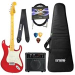 Ficha técnica e caractérísticas do produto Guitarra Tagima Woodstock Series TG530 Vermelho Metalico + Kit Completo