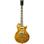 Ficha técnica e caractérísticas do produto Guitarra Vintage Les Paul V100AFD Top Flamed Amber/Cherry Red Back