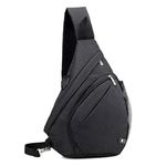Ficha técnica e caractérísticas do produto Homens porta USB Peito Bag grandes Oxford Esportes Viagens Crossbody Bag Single-ombro Bag